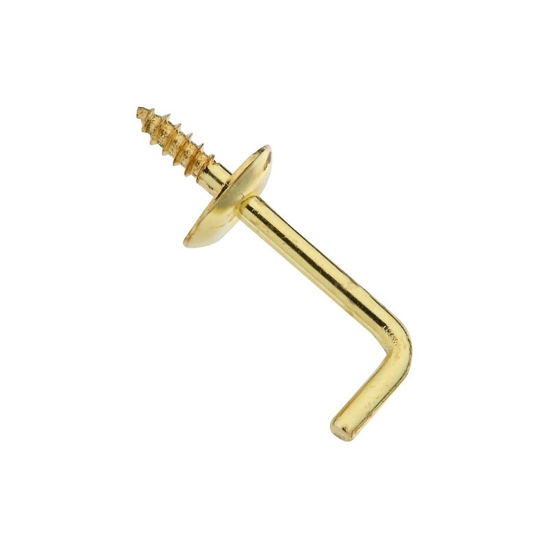3/4 Inch Solid Brass Shoulder Hook
