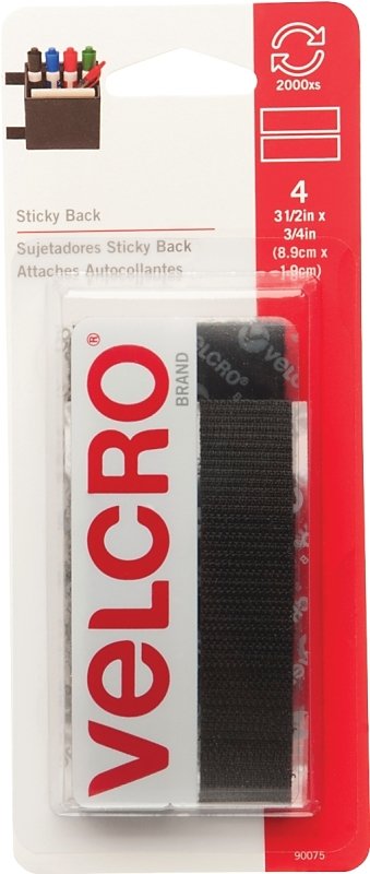 FASTENER VELCRO STRP 3.5IN BLK