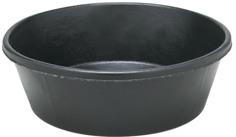 8-Quart Rubber Feed Pan for Livestock