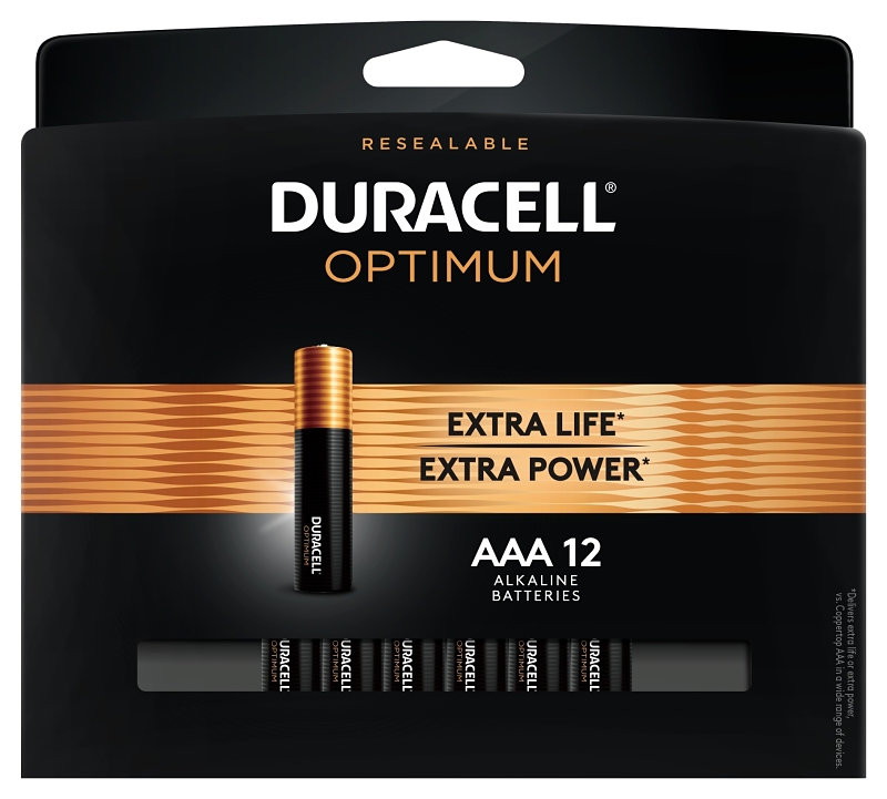 BATTERIES OPTIMUM AAA 12 PK   