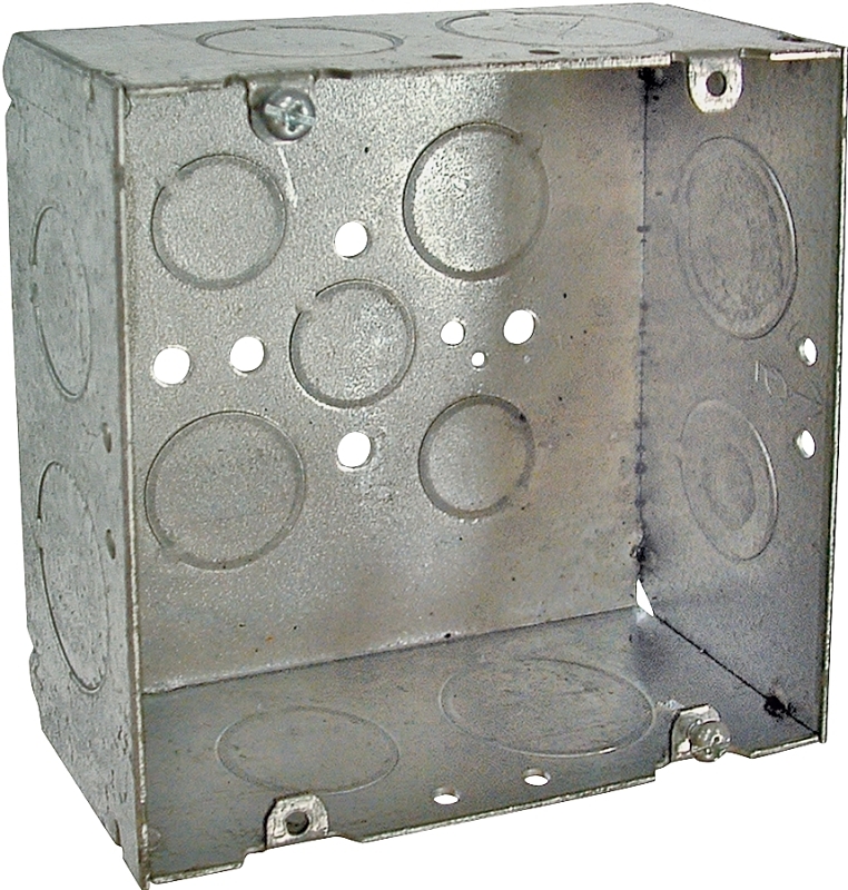 BOX OUTLET STEEL 4-11/16IN SQ 