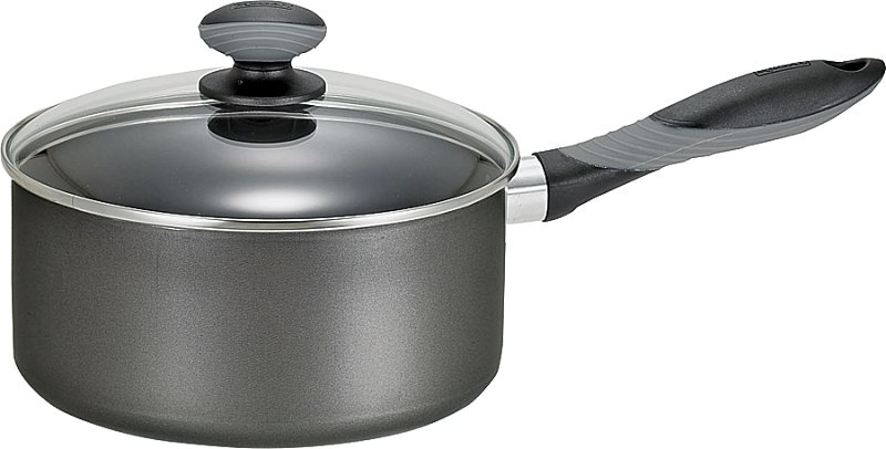 [3711009] SAUCE PAN N/STK W LID ALU 1 QT
