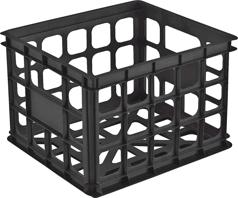 Black Storage Crate 15" x 13" x 10"
