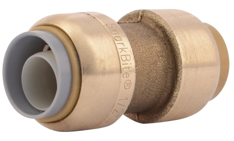 1/2" Straight Bore to 1/2" Poly Pipe Coupling