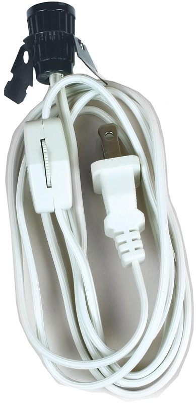 [3403680] CORD LAMP SOCK/SWTCH 6FT WHITE
