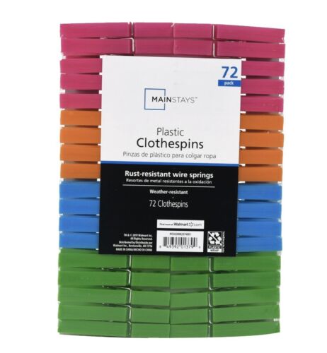 CLOTHESPIN PLASTIC SPRING 24PK