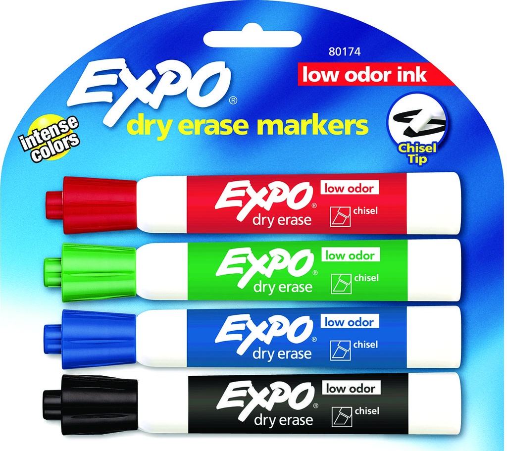 MARKER DRY ERASE CHISEL L-ODOR