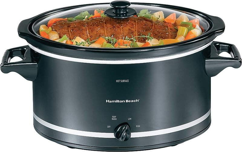 [5496351] COOKER SLOW BLK/SIL 8QT       