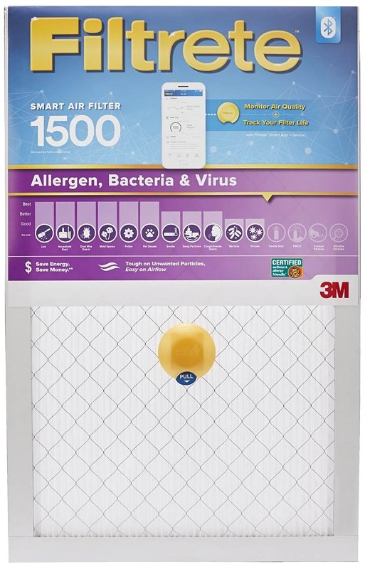 FILTER AIR 1500MPR 16X25X1IN  