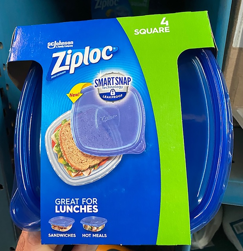 CONTAINER SQUARE ZIPLOC 24OZ  