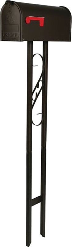 [7277452] MAILBOX POST COMBO STEEL BLACK