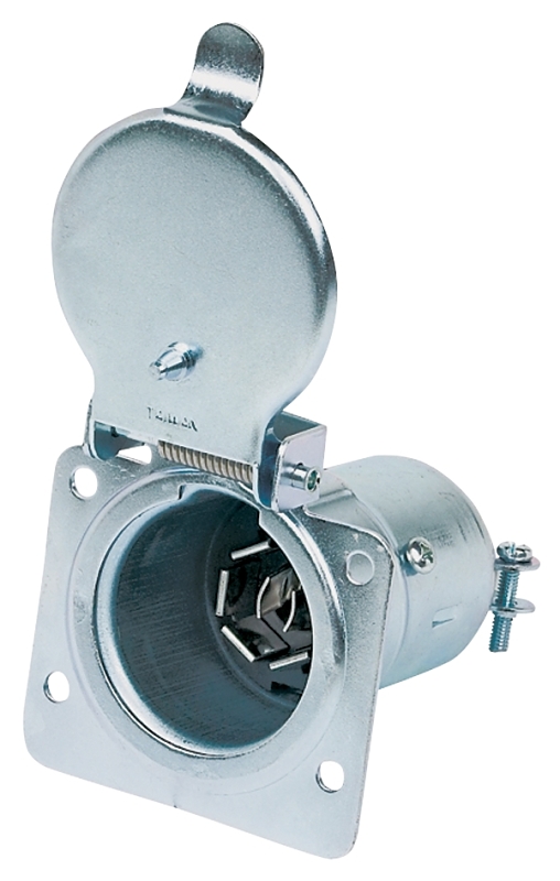 SOCKET ROUND CAR END MTL 7POLE