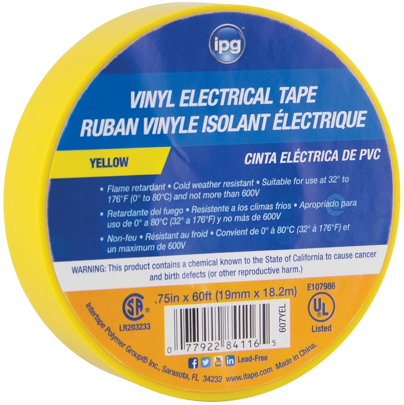 3/4X60FT YELLOW ELEC TAPE     