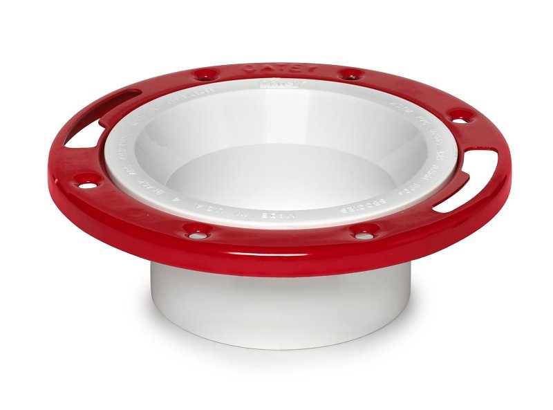 CLOSET FLANGE-METAL RING PVC  
