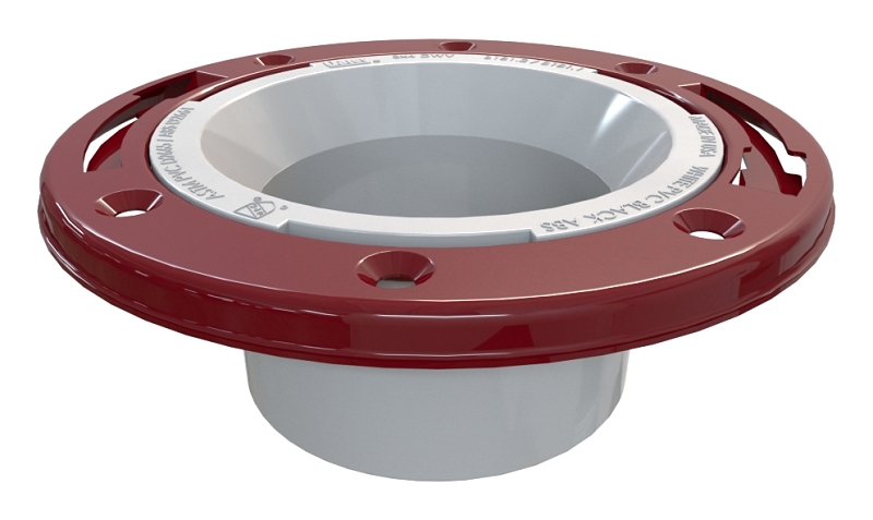 CLOSET FLANGE-METAL RING PVC  