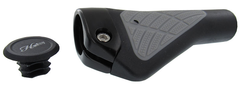 HF600 ERGONOMIC TRP GRIPS W/ALLOY CLAMP BLK