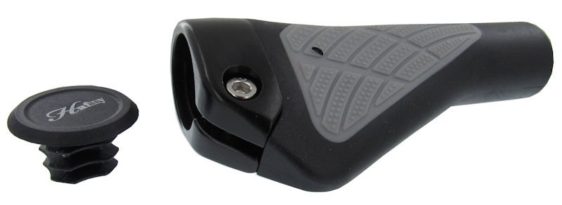 HF600 ERGONOMIC TRP GRIPS W/ALLOY CLAMP BLK