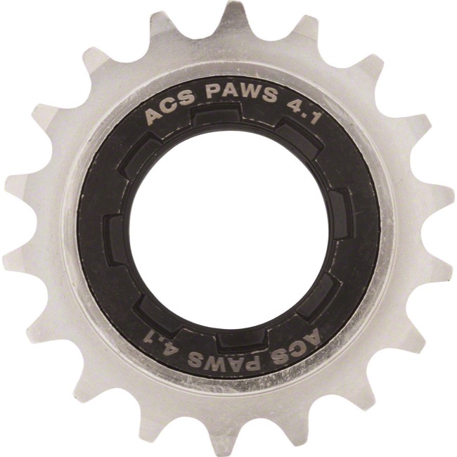 PAWS 4.1 STD-SIZE ChroMo FREEWHEEL 18t x 3/32" NICKEL