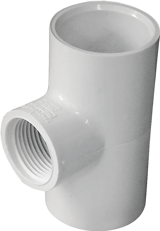 TEE PVC 1SLP X 1SLP X 3/4FIP  