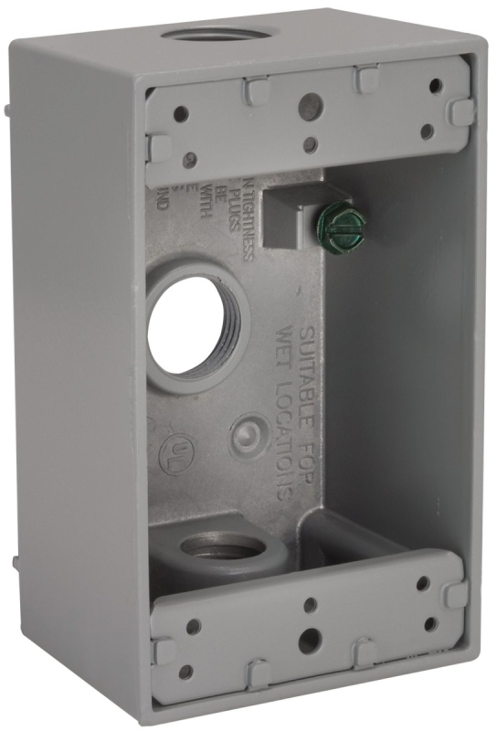 BOX OUTLET ALUM 1G 18.3CU GRAY