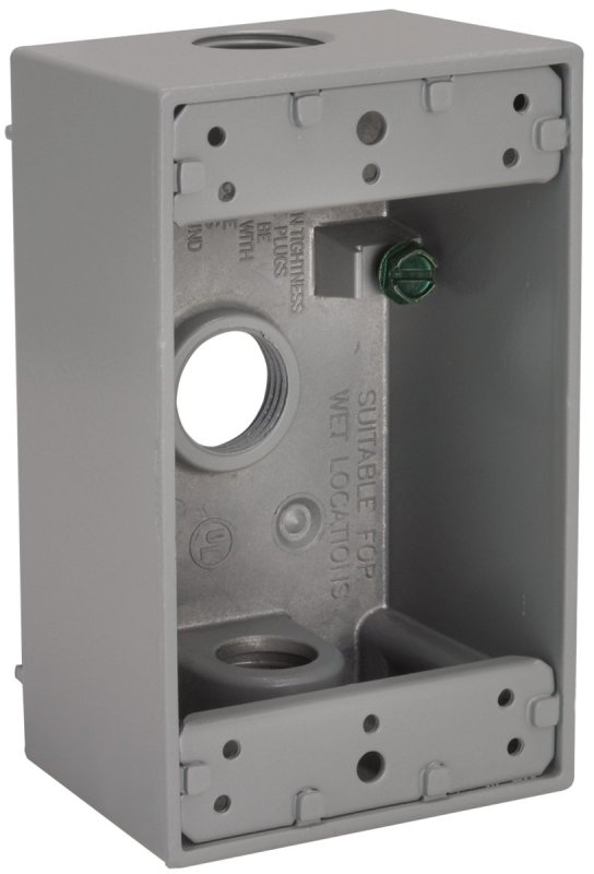 [1328848] BOX OUTLET ALUM 1G 18.3CU GRAY
