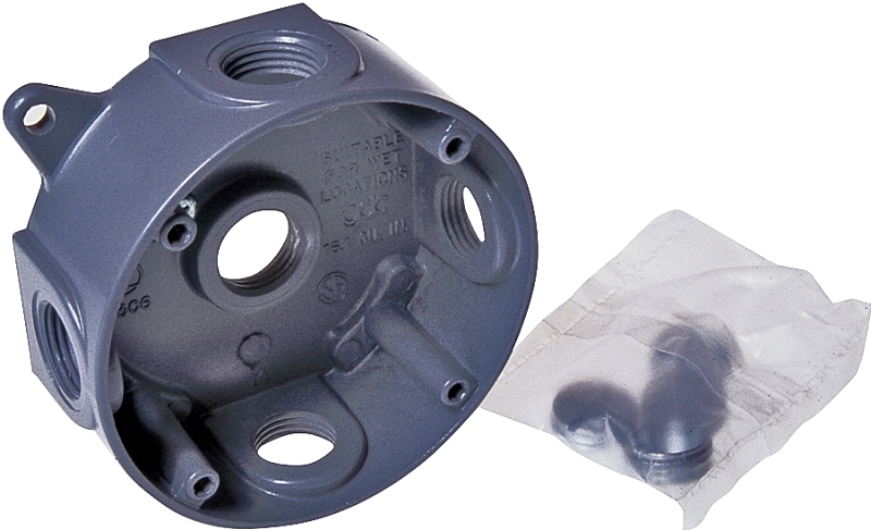 BX ELEC 4X1-1/2IN WTHR PRF GRY