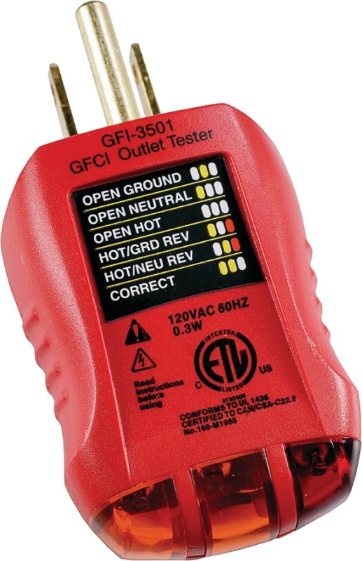 TESTER RECEPTACLE GFCI CIRCUIT