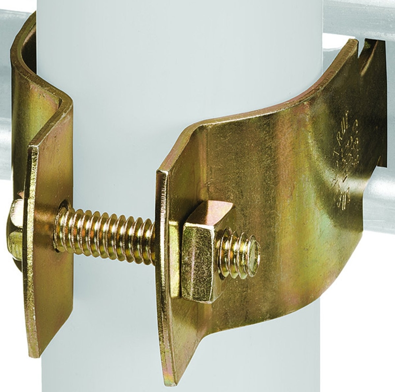 CLAMP UNIV STL GOLD/GALV 1-1/4
