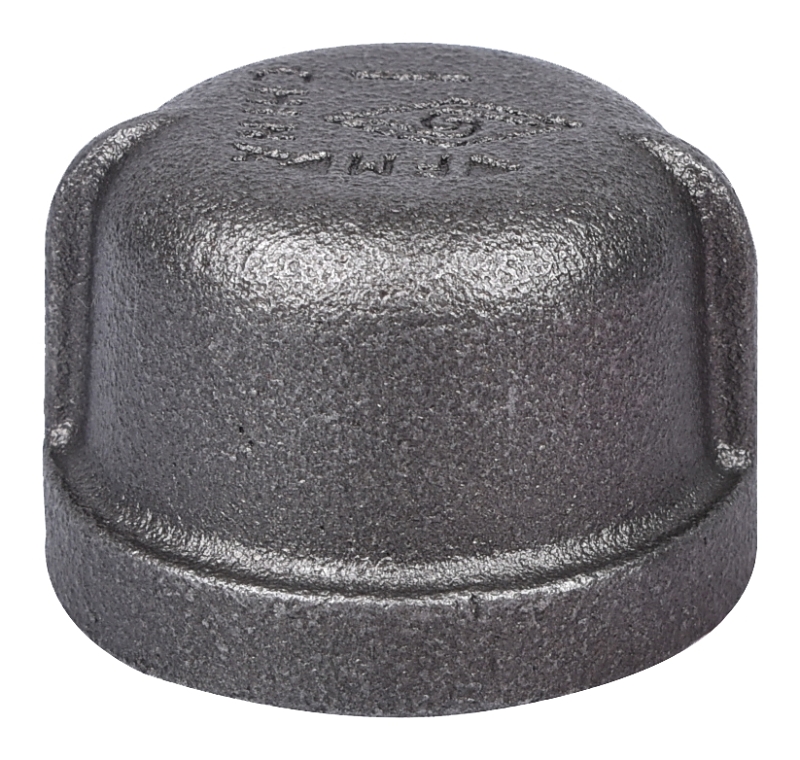 CAP BLACK MALLEABLE 1IN       