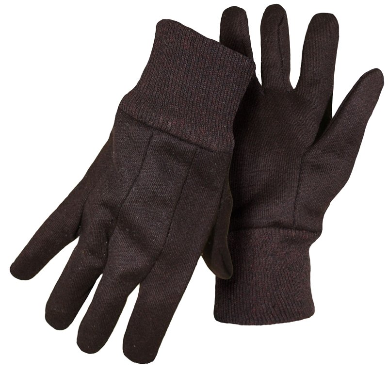 GLOVES HVY WT BROWN JERSEY XL 