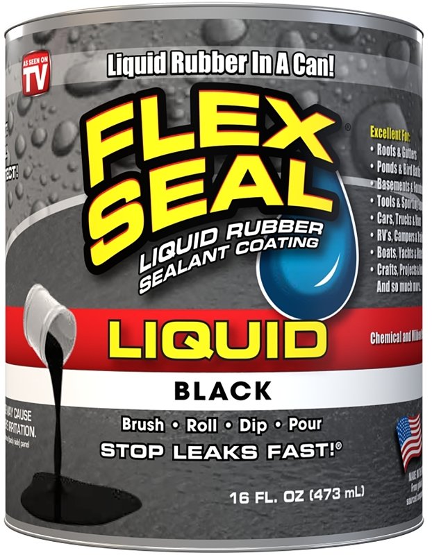 SEALANT LIQUID FLEX BLACK 16OZ