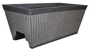 PLANTER DECK RL RSTC GALV 24IN