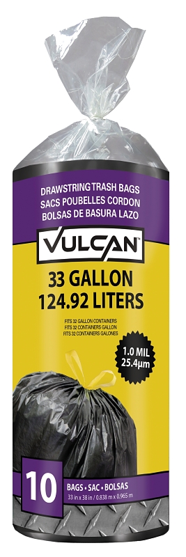 TRASH BAG DRAWSTRNG 33GAL 10CT