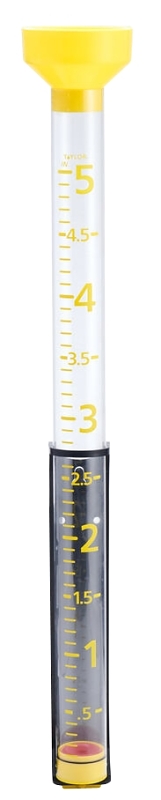 GAUGE RAIN JUMBO WHITE 5IN CAP
