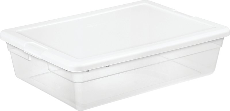 [5307616] BASKET STORAGE 28QT WHITE LID 