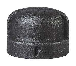 CAP BLACK MALLEABLE 1/4       