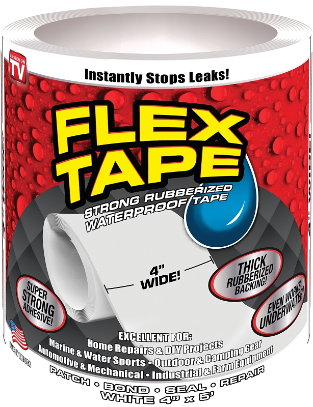 TAPE FLEX WHITE 4IN X 5FT     