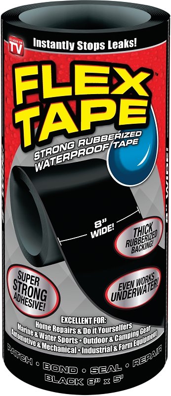 [2934826] TAPE FLEX BLACK 8IN X 5FT     