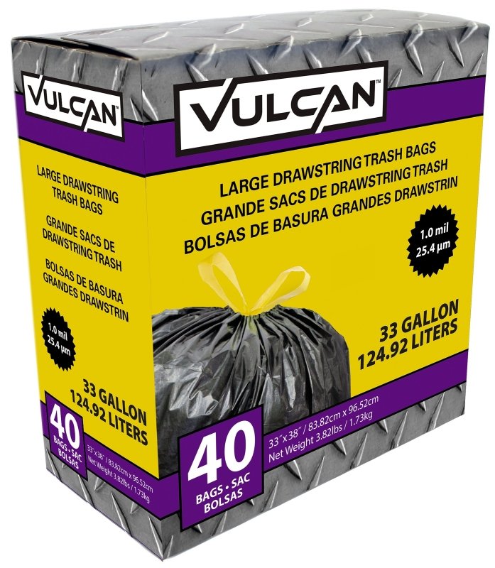 [2023794] TRASH BAG DRAWSTRNG 33GAL 40CT