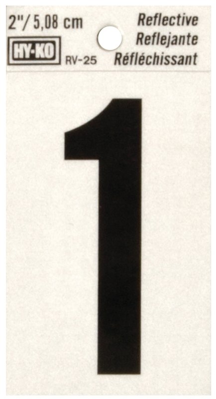 [4337093] NUMBER HOUSE 1 2IN REFL BLK   