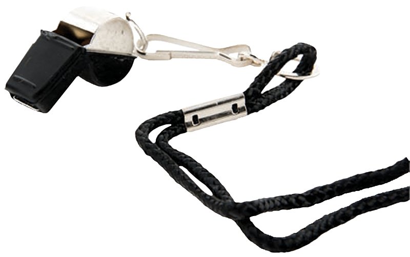 WHISTLE METAL W/LANYARD       