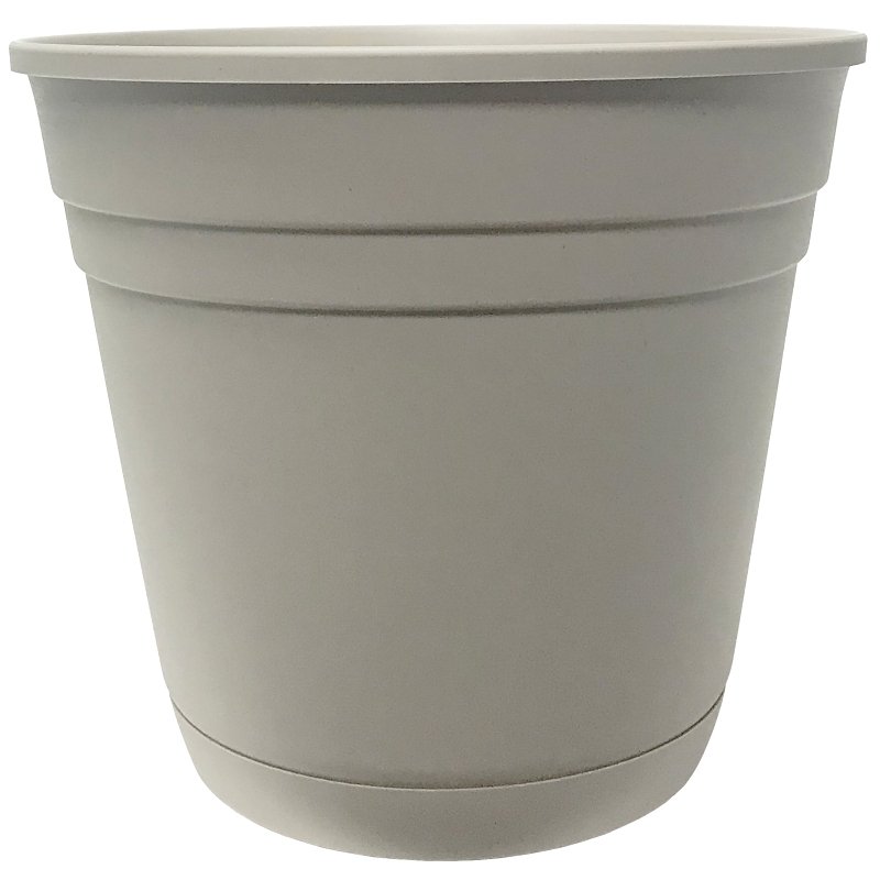 [8376220] PLANTER/SAUCER TAUPE 12IN     