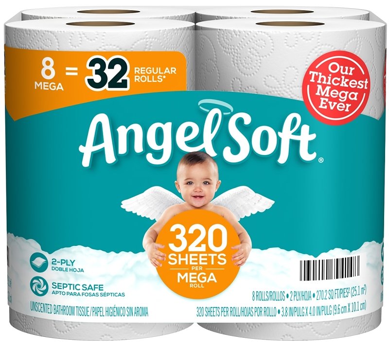 ROLL PAPER TOILET 8 MEGA ROLL 