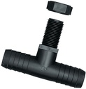 TEE POLY 3/8 BARB X 11/16M UN 