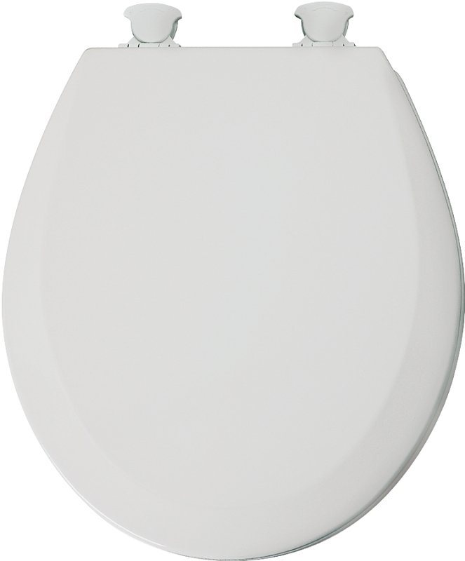 [5411194] TOILET SEAT RND WOOD WHITE    