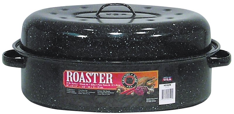 [8242075] ROASTER W/CVR OVAL 15-18LB    