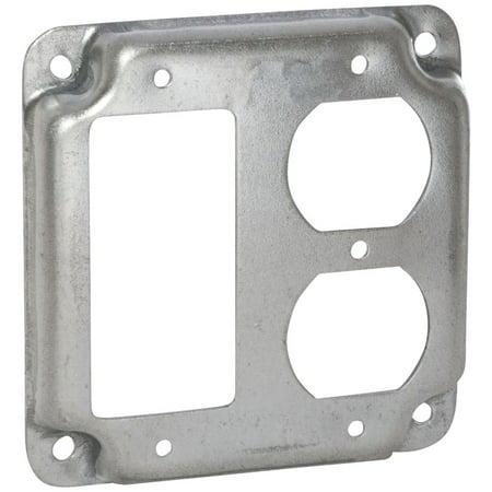 Southwire G1951-UPC 4 in. GFCI & Duplex Outlet Square Device Box Cover