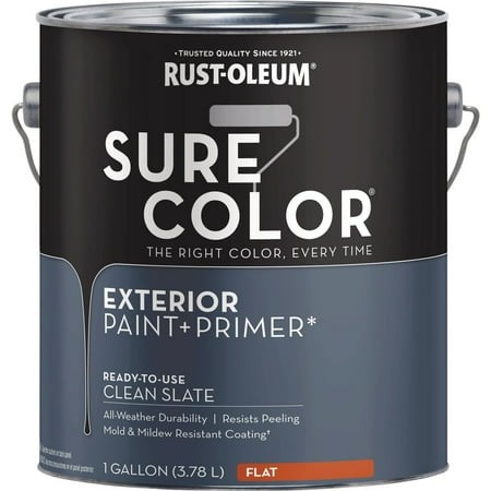 Rust-Oleum Sure Color Exterior Paint and Primer  Clean Slate  Flat  1 Gal 394674