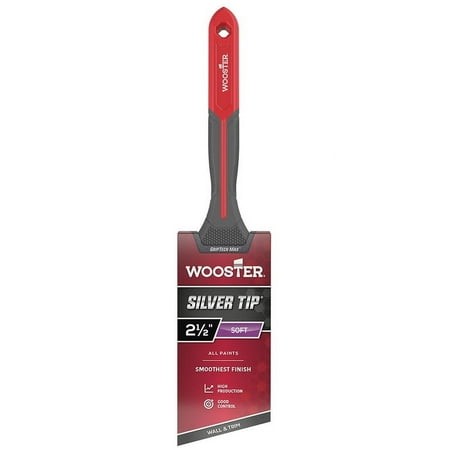 Wooster 1034762 2.5 in. Tip Soft Angle Paint Brush  Silver - Pack of 6