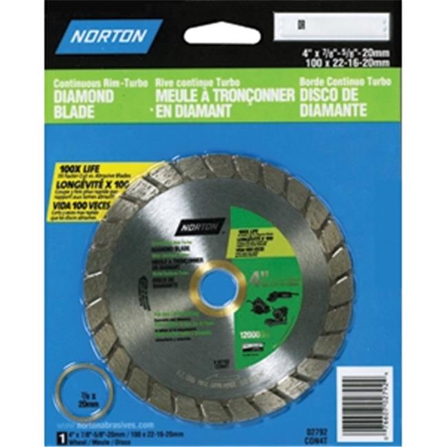 Norton 2792 4 in. Diamond Blade Turbo Continuous Rim - All